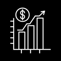 Diagram upp vektor ikon