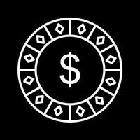 Dollar-Chip-Vektor-Symbol vektor