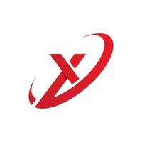 x Brief Logo Vorlage Vektor-Symbol vektor