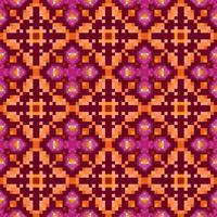 ikat ethnisches nahtloses musterdekorationsdesign. aztekischer stoffteppich boho mandalas textildekor tapete. Stammes- einheimisches Motiv verziert traditionelle Stickereivektorhintergrund-Pixelart vektor