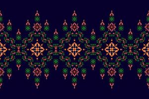ikat etnisk sömlös mönster dekoration design. aztec tyg matta boho mandalas textil- dekor tapet. stam- inföding motiv ornament traditionell broderi vektor bakgrund pixel stil