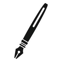 Tintenstift-Symbol einfacher Vektor. Handgeschriebener Brief vektor