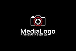 Fotografie-Logo. minimalistisches Fotografie-Logo-Konzept, geeignet für Linsengeschäft, Fotostudio und Kamerageschäft. Abbildung Vektor-Logo. vektor