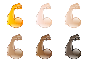 Flexing Emoji Vector