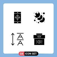 4 kreative Symbole moderne Zeichen und Symbole der Anwendungstasche Zielmehl Corporate editierbare Vektordesign-Elemente vektor