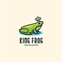 König Frosch Logo Design Vorlage Inspiration - Vektor