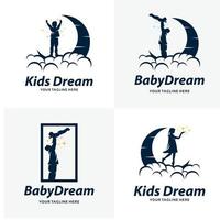 satz von kindertraum-logo-designvorlagen vektor