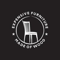 Inspiration für teure Holzmöbel-Logo-Designvorlagen vektor