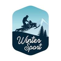 Wintersport-Logo-Design-Vorlage vektor