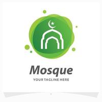 Moschee-Logo-Design-Vorlage vektor