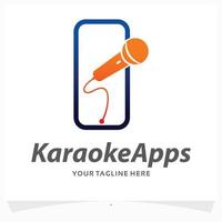 karaoke Ansökan logotyp design mall vektor