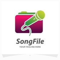 Song-Datei-Logo-Design-Vorlage vektor