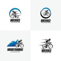 satz von radsport-logo-designvorlagen vektor