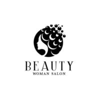bubbla skönhet salong logotyp design mall inspiration vektor