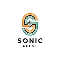 inspiration für das design von buchstaben s sonic pulse logos vektor