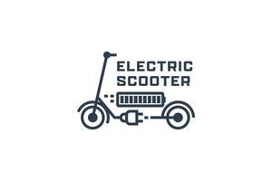 elektronisk skoter logotyp design mall vektor