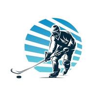 Hockey-Sport-Logo. Wintersport-Logo-Design-Vorlage vektor
