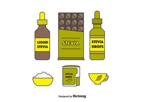 Stevia Produkt Vector Set