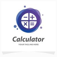 kalkylator logotyp design mall vektor