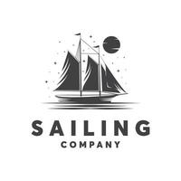 Inspiration für die Designvorlage für das Logo des Segelunternehmens vektor