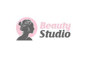 Schönheitsstudio-Logo-Design-Vorlage vektor