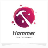 Hammer-Logo-Design-Vorlage vektor