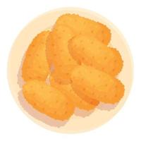 mellanmål mat ikon tecknad serie vektor. potatis måltid vektor