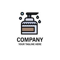 Reinigung Hauswirtschaft Produkt Spray Business Logo Vorlage flache Farbe vektor