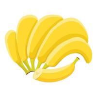 Bündel Bananen-Symbol-Cartoon-Vektor. Obst essen vektor