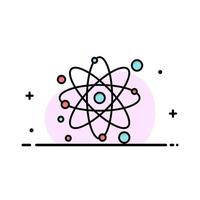 Atom Partikel Molekül Physik Geschäft flache Linie gefüllt Symbol Vektor Banner Vorlage