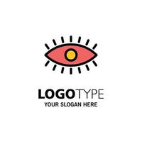 Auge Augen Uhr Design Business Logo Vorlage flache Farbe vektor