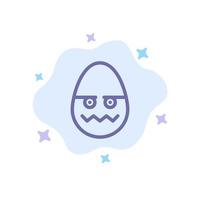 firande dekoration påsk ägg blå ikon på abstrakt moln bakgrund vektor
