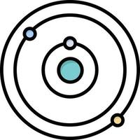 astronomi planet utbildning inlärning platt Färg ikon vektor ikon baner mall
