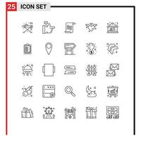 25 kreativ ikoner modern tecken och symboler av dollar tecken valuta text styrelse hjärta redigerbar vektor design element