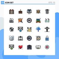 25 kreativ ikoner modern tecken och symboler av kub social media fall dator hemsida redigerbar vektor design element