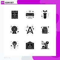 9 kreativ ikoner modern tecken och symboler av signal betyg wiFi bricka kvalitet redigerbar vektor design element