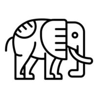 cirkus elefant linje ikon vektor