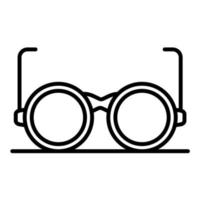 glasögon linje ikon vektor