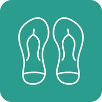 Flip Flops Linie runde Ecke Hintergrundsymbole vektor