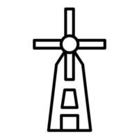 Symbol für die Windmühlenlinie vektor