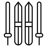 Wikinger Ski Liniensymbol vektor