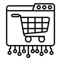 Symbol für die Entwicklungslinie der E-Commerce-Plattform vektor