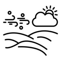 Symbol für Wüstenwetterlinie vektor