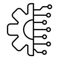 Symbol für Datentechnik-Linie vektor