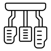 Symbol für die Pedallinie des Autos vektor