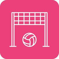 volleyboll netto linje runda hörn bakgrund ikoner vektor