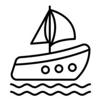 Symbol für Segelbootlinie vektor