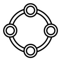 Symbol für Kreisbeziehungslinie vektor
