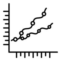 Scatter mit Liniensymbol für glatte Linien vektor