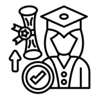 Postgraduierten-Studenten-Symbol vektor